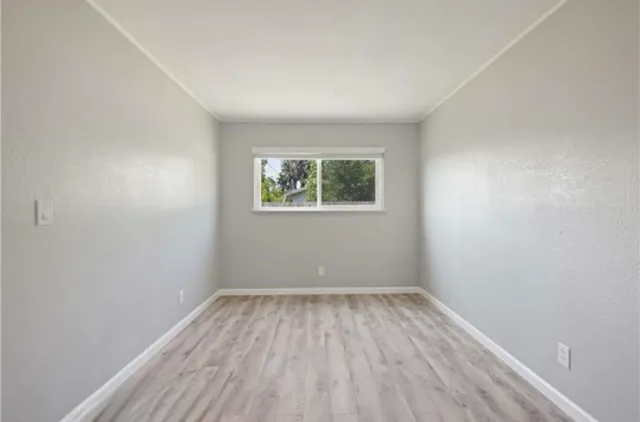 an empty room with a window