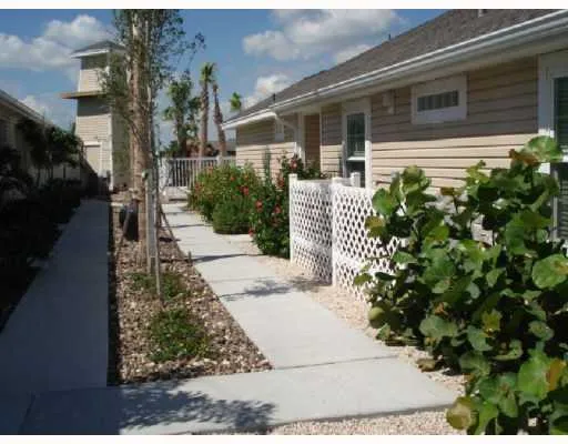 a view of a garden with pathway