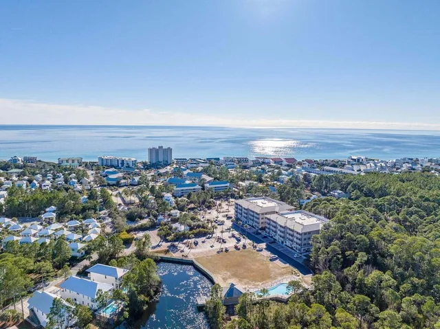 an aerial view of multiple house