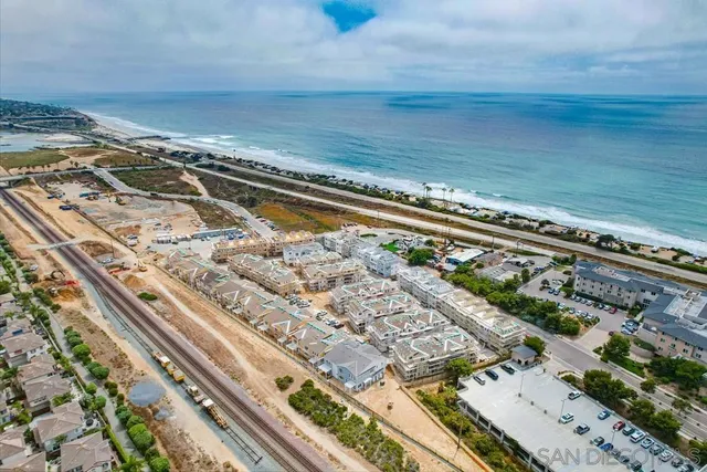 a view of a city and an ocean view