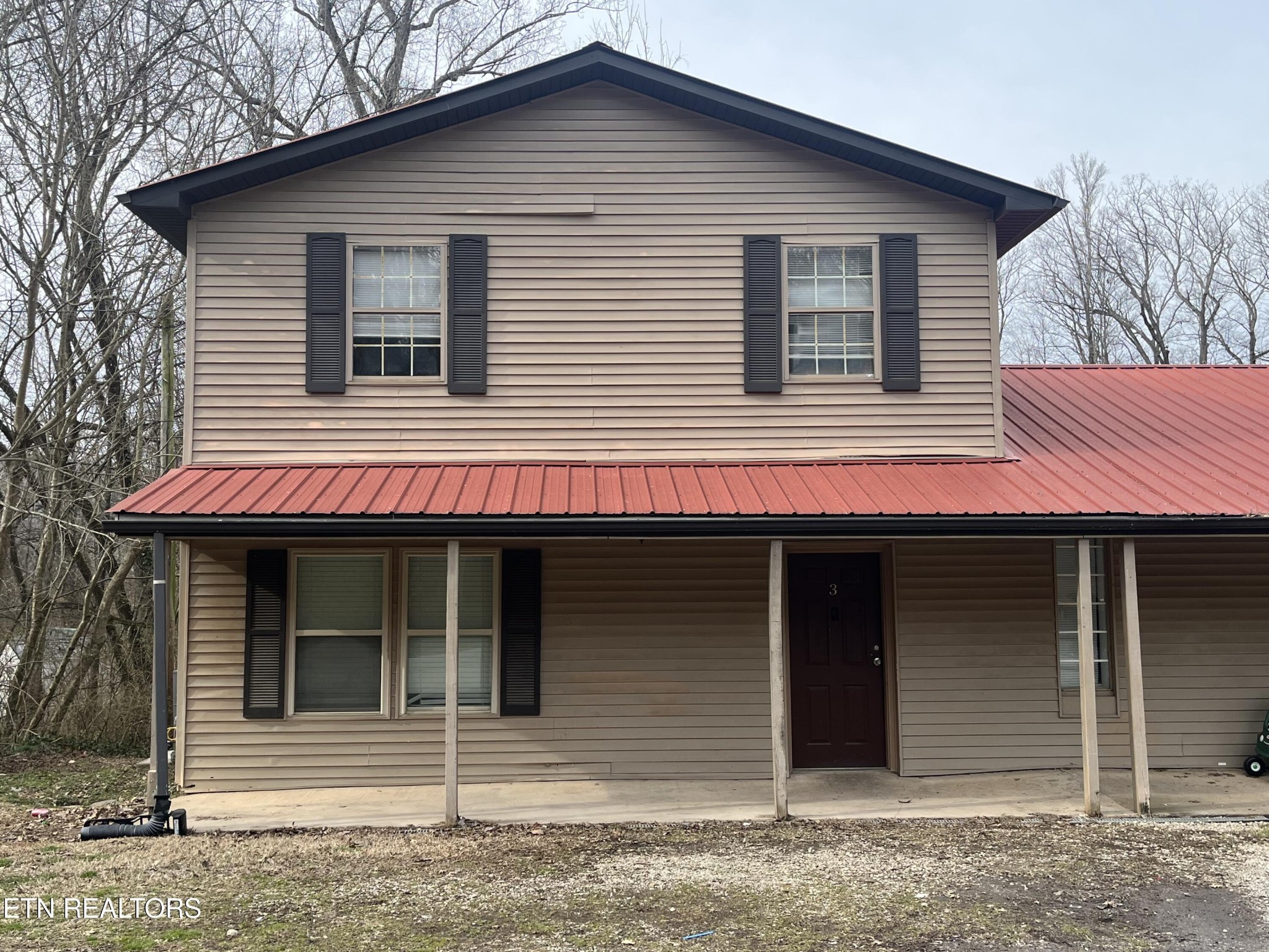 a front view of a house