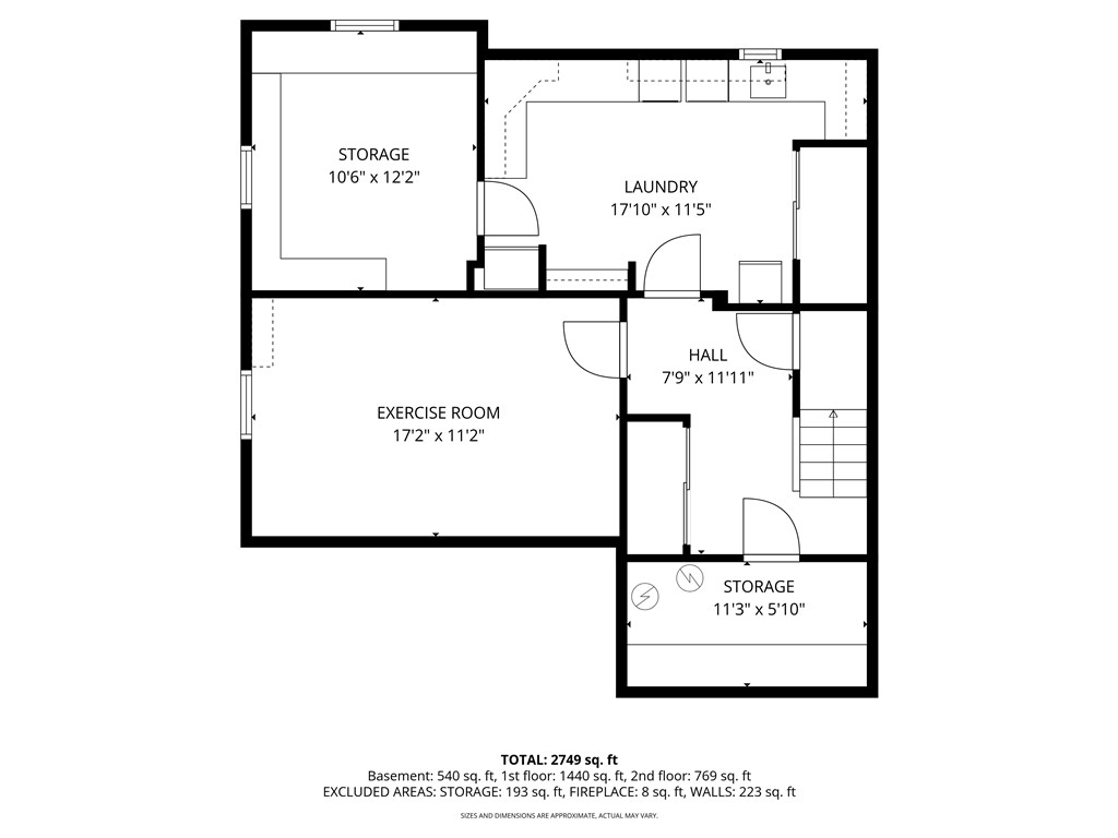 2304 Whiskey Creek Road Corning, NY 14830 - Photo 41 of 42 Basement Layout