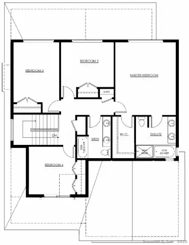 a view of a lake with lawn chairs under an umbrella
