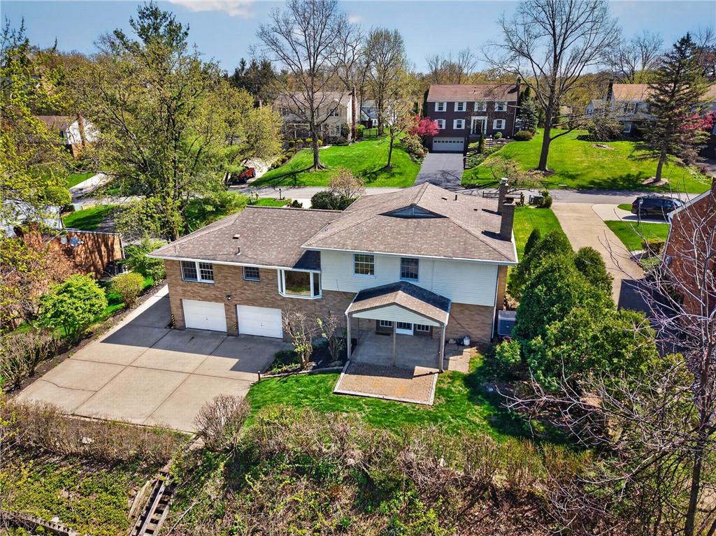 1768 Taper Drive Pittsburgh, PA 15241 - Photo 47 of 48 a aerial view of a house with garden space and a yard