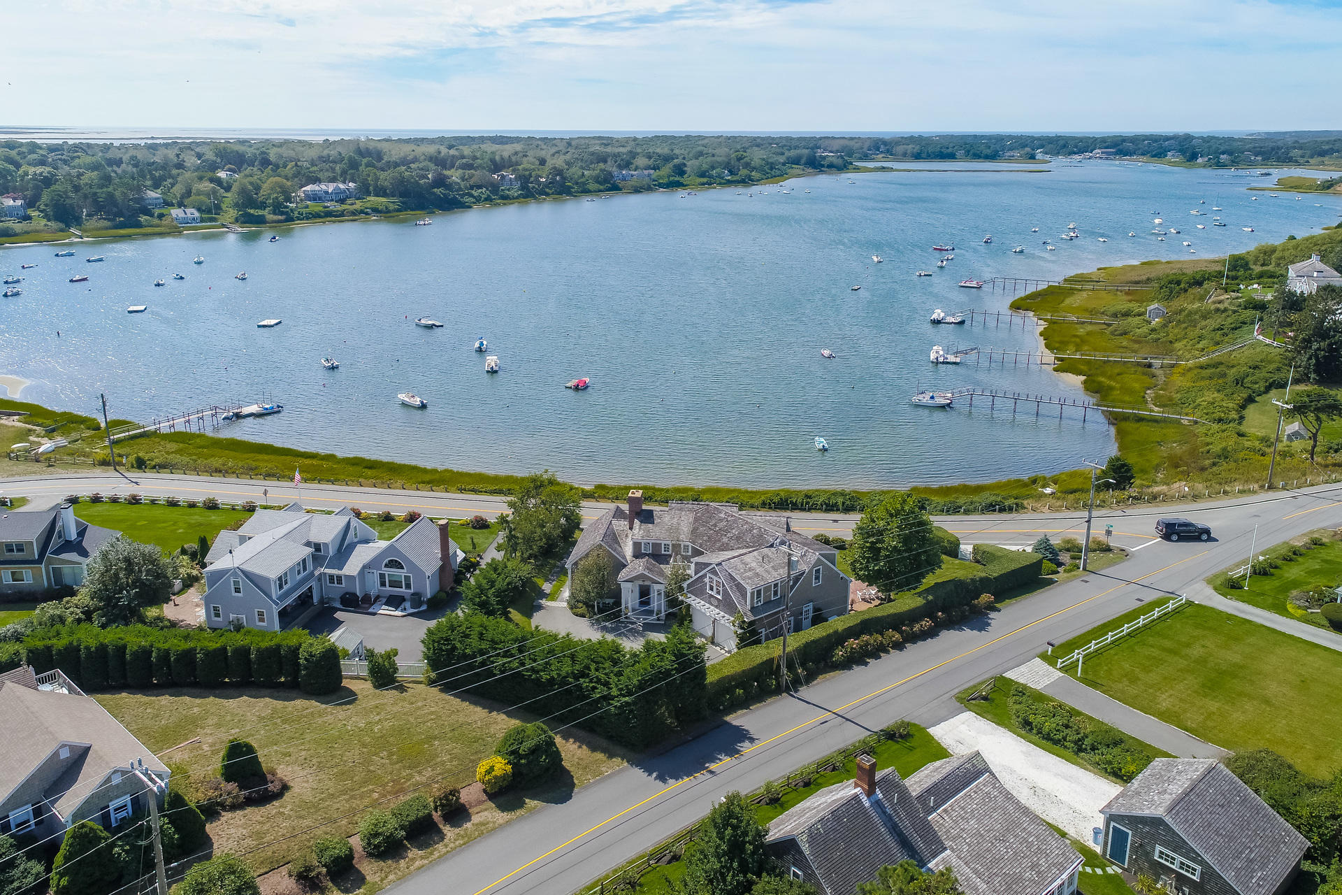 58 Pond Street Chatham, MA 02633 - Photo 9 of 38 an aerial view of a city