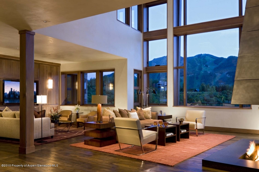 151 Nighthawk Drive Aspen, CO 81612 - Photo 2 of 14 a living room with furniture wooden floor and a large window