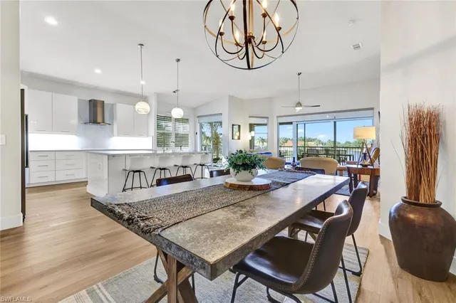 a view of a dining room and livingroom view