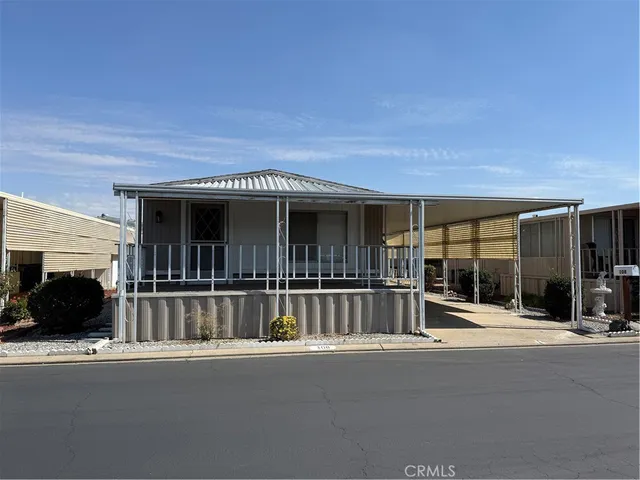 front view of a house with a outdoor space
