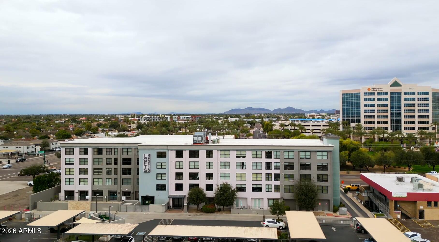 535 West Thomas Road, Unit 407 Phoenix, AZ 85013 - Photo 41 of 43 Aerial shot of building