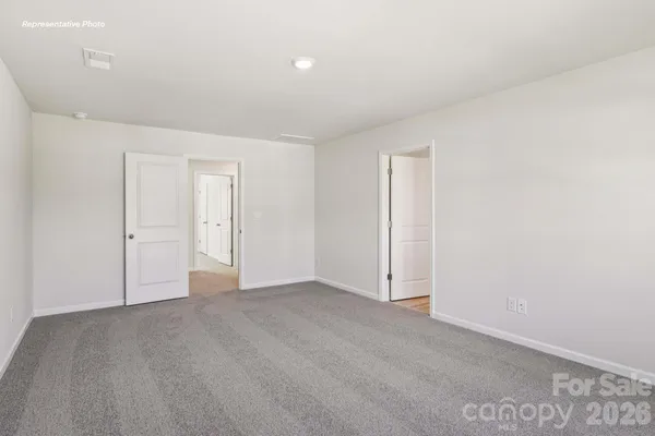 an empty room with an entryway