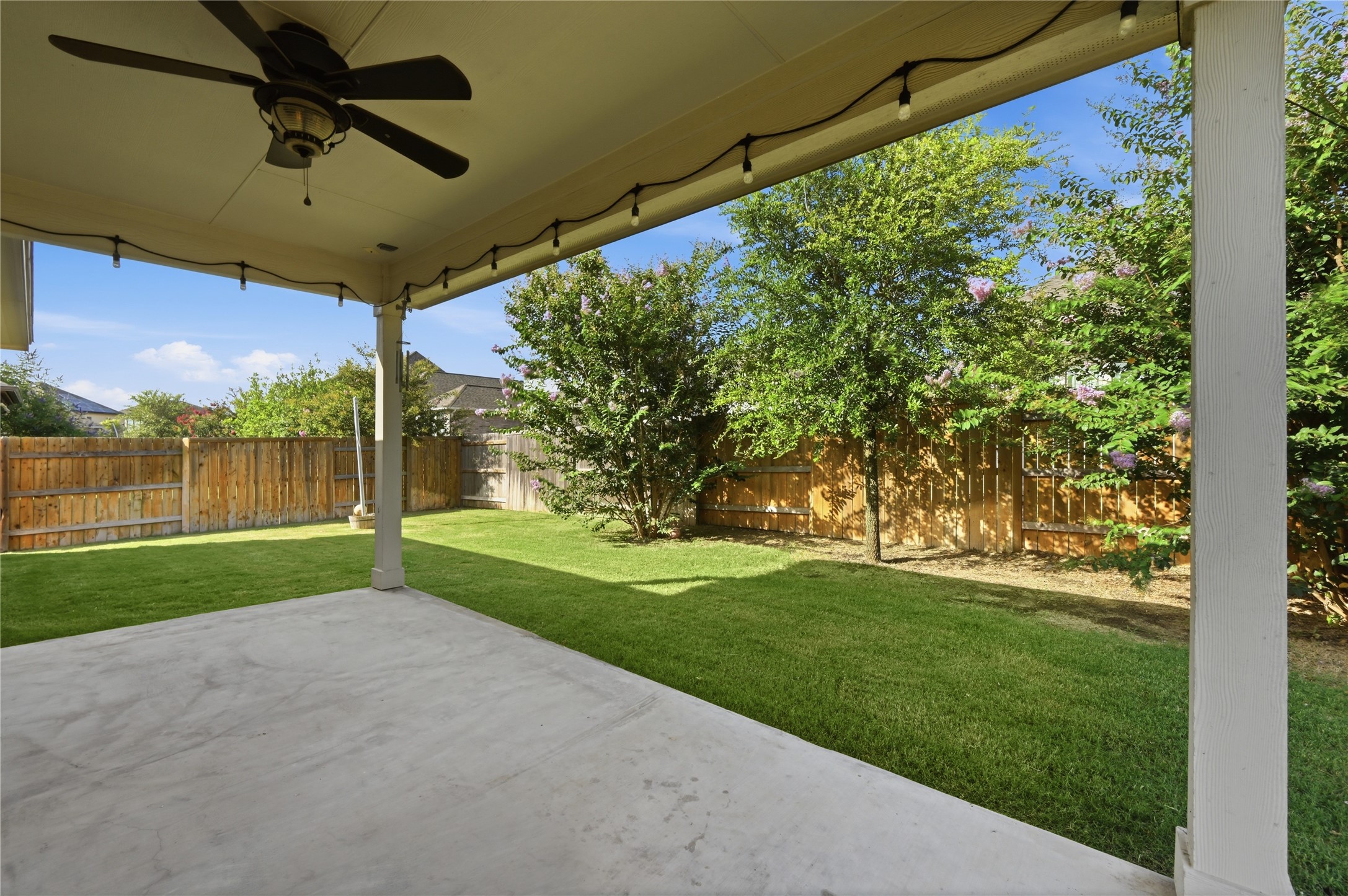 426 Cold Riv Run Kyle, TX 78640 - Photo 29 of 34 A spacious, enclosed yard provides a private setting for outdoor living and recreation.