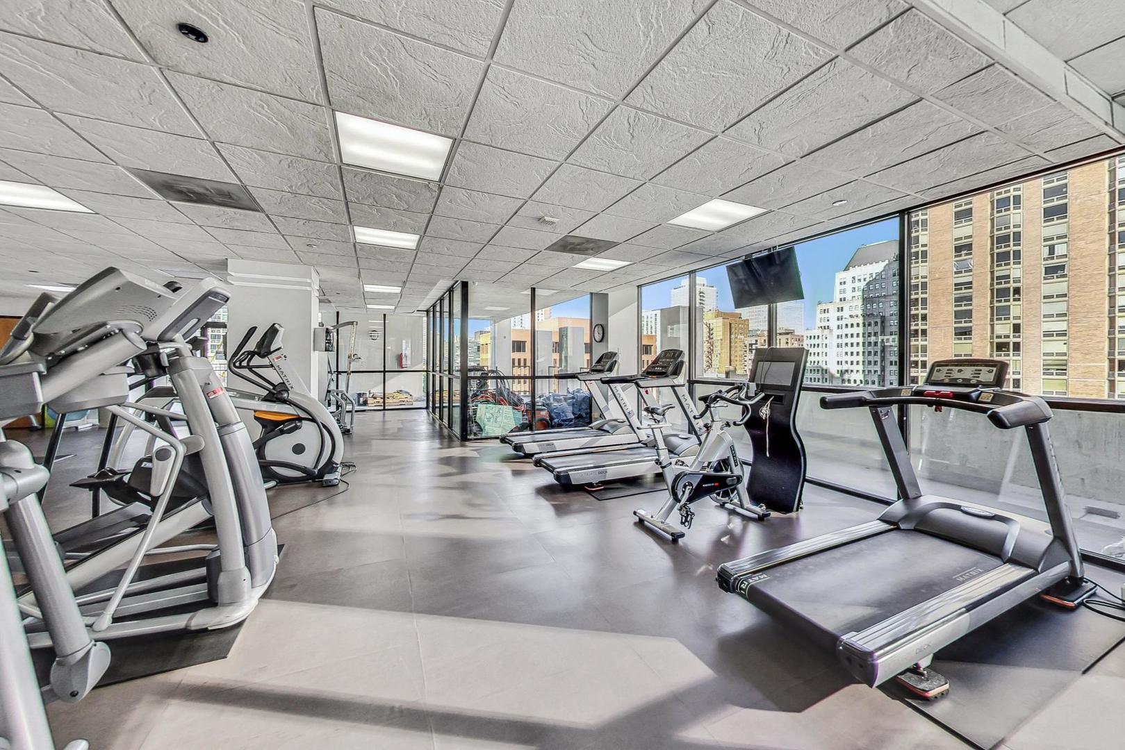 1122 North Clark Street, Unit 3304 Chicago, IL 60610 - Photo 20 of 32 a view of a room with gym equipment