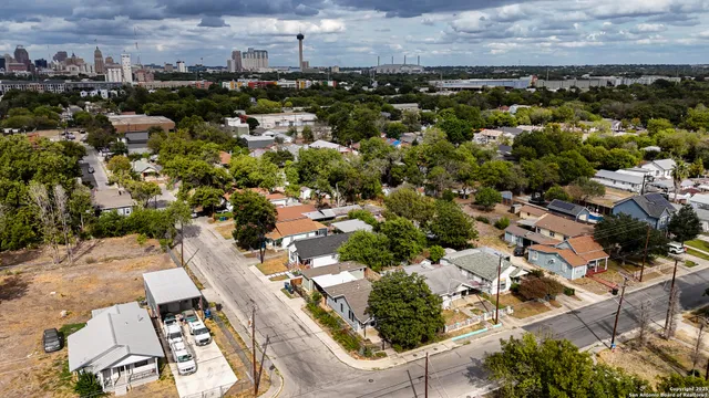 a aerial view of a house