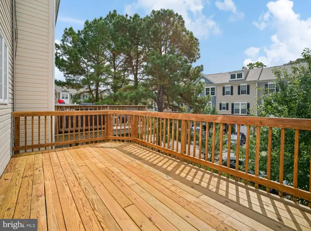 a view of wooden deck