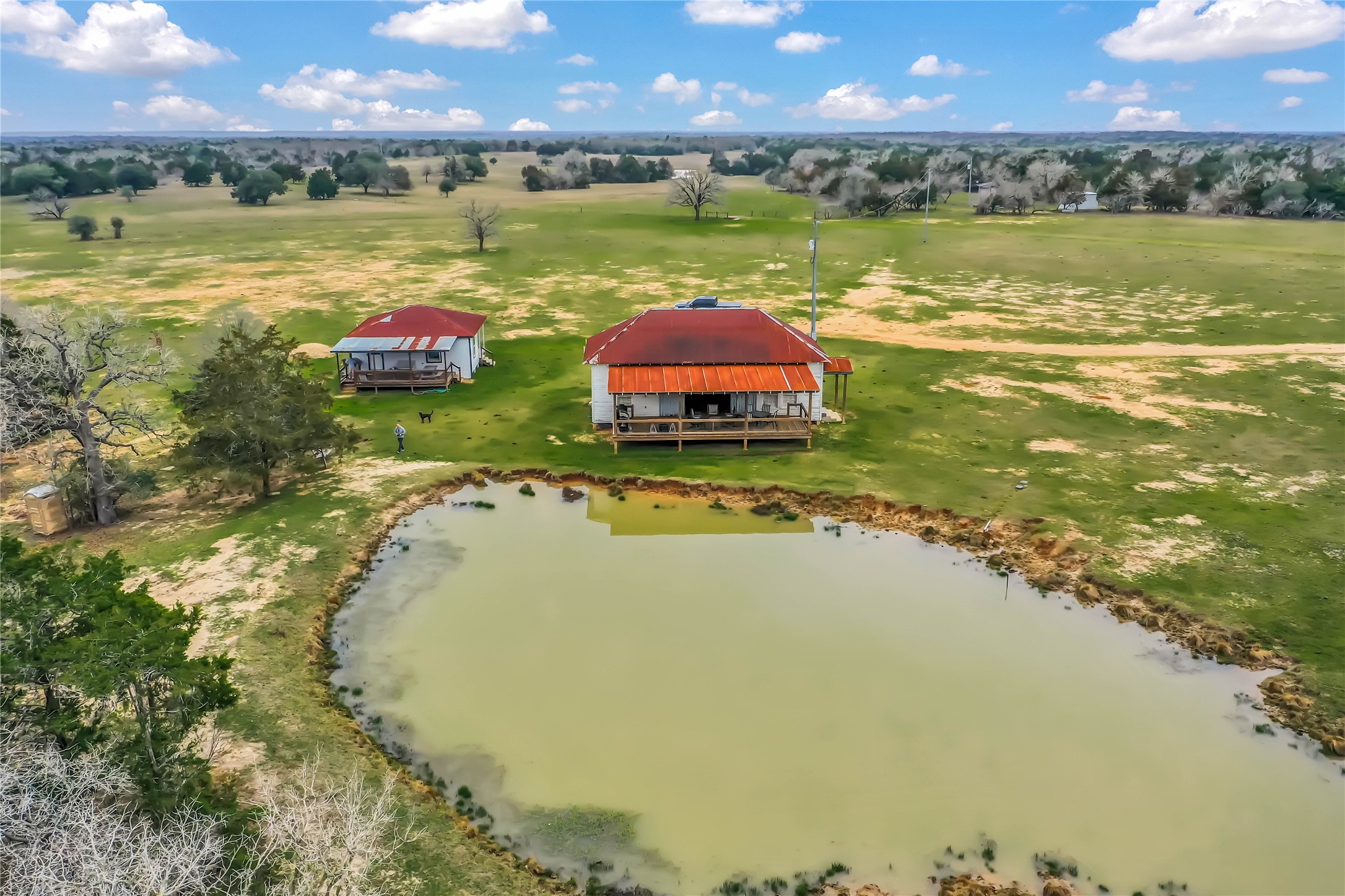 2810 West Old Lockhart Road Muldoon, TX 78949 - Photo 42 of 42 School house aerial w Lil house