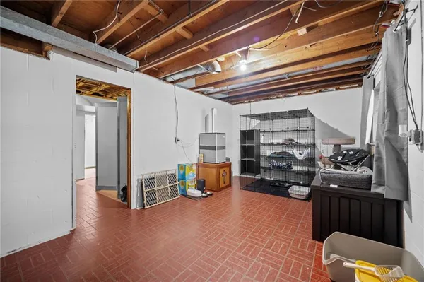 a view of a storage in a room