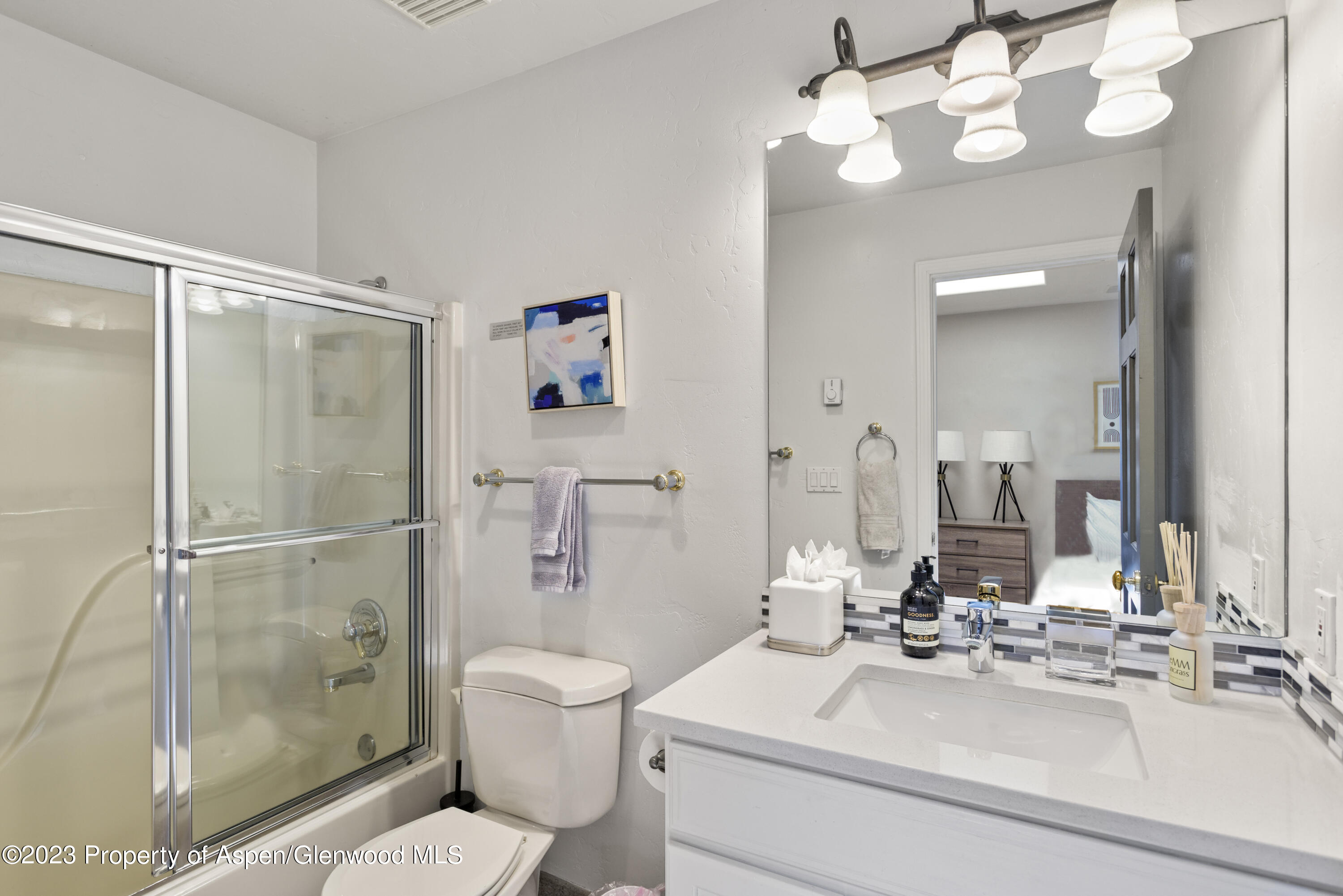 650 South Monarch Street, Unit 2 Aspen, CO 81611 - Photo 14 of 21 a bathroom with a sink toilet and shower