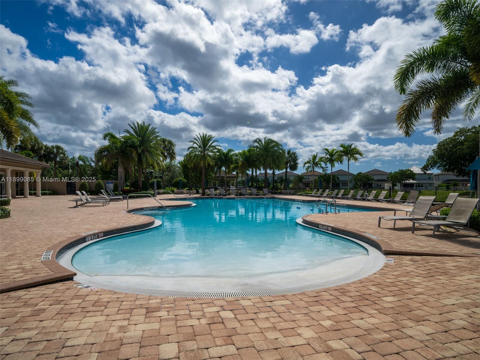 4325 Large Leaf Lane Hollywood, FL 33021 - Photo 72 of 72 a view of swimming pool that has lawn chairs plants and lake view