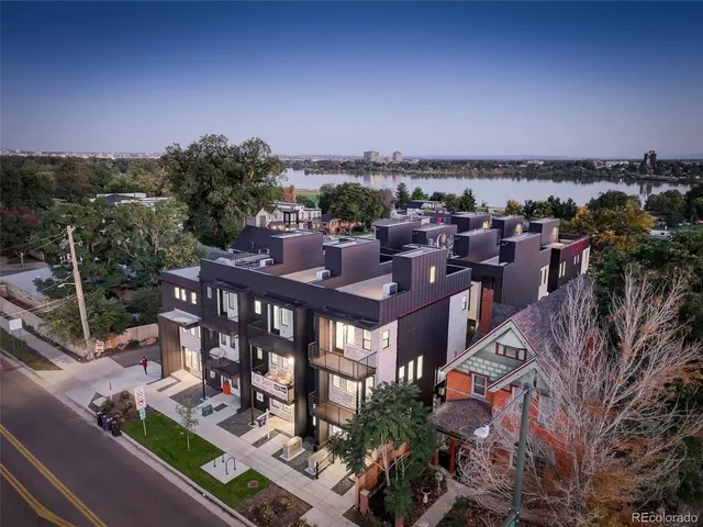 a view of a city from a balcony