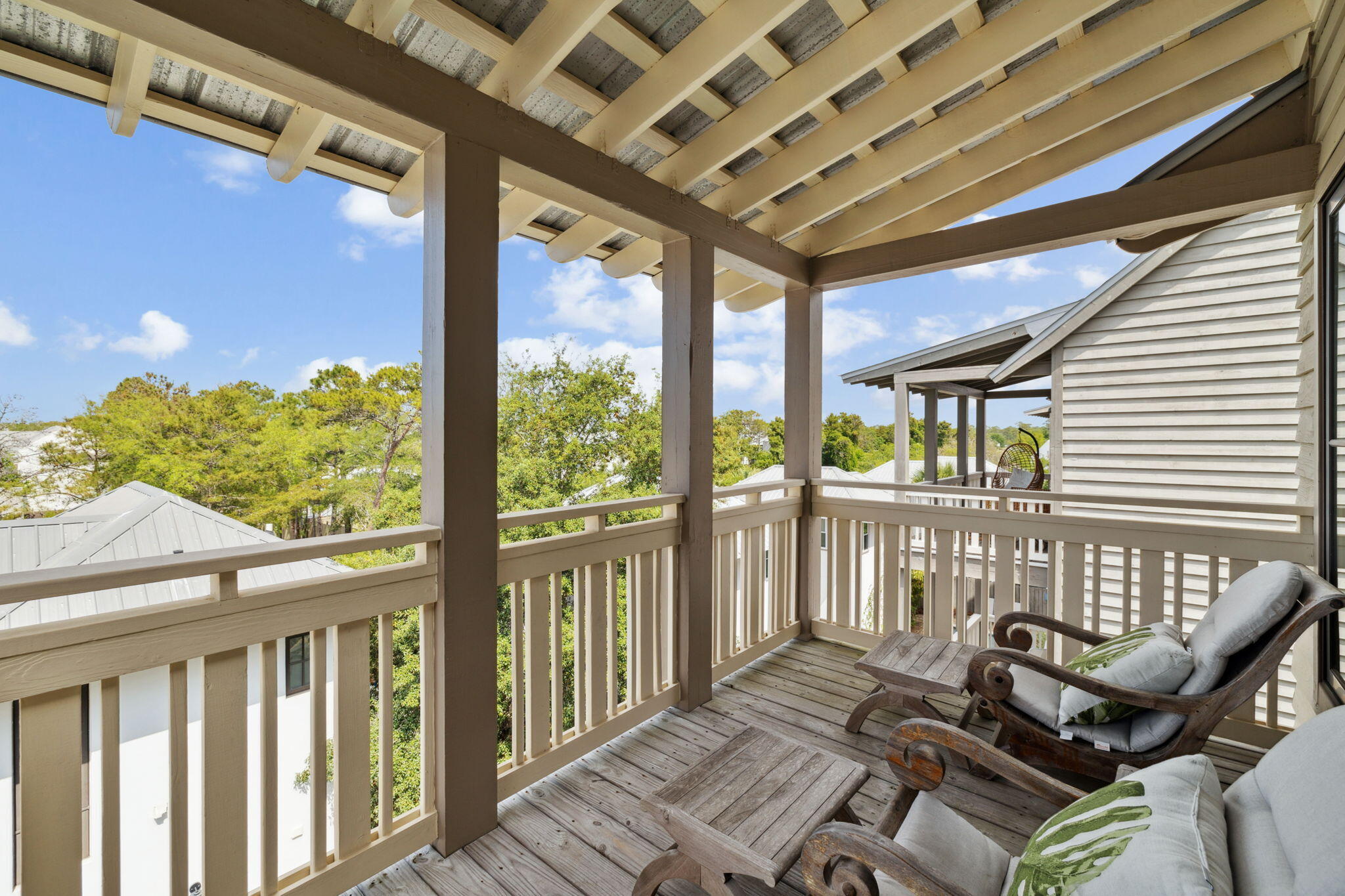 92 North Winston Lane Inlet Beach, FL 32461 - Photo 26 of 44 a view of balcony with wooden floor