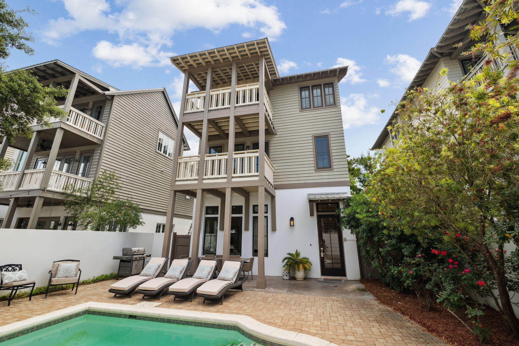92 North Winston Lane Inlet Beach, FL 32461 - Photo 37 of 44 front view of a building with a yard