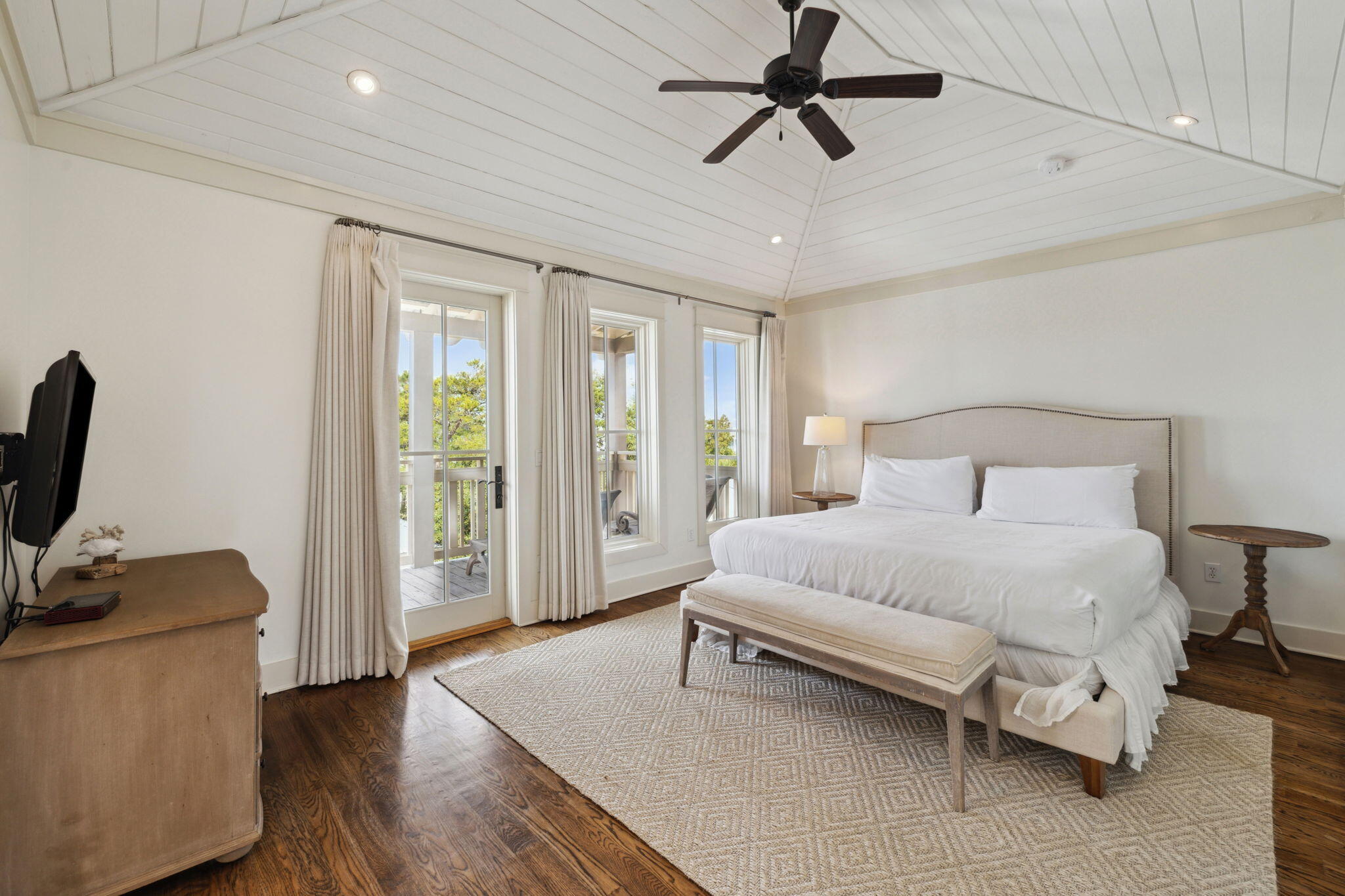 92 North Winston Lane Inlet Beach, FL 32461 - Photo 4 of 44 a spacious bedroom with a bed and large mirror