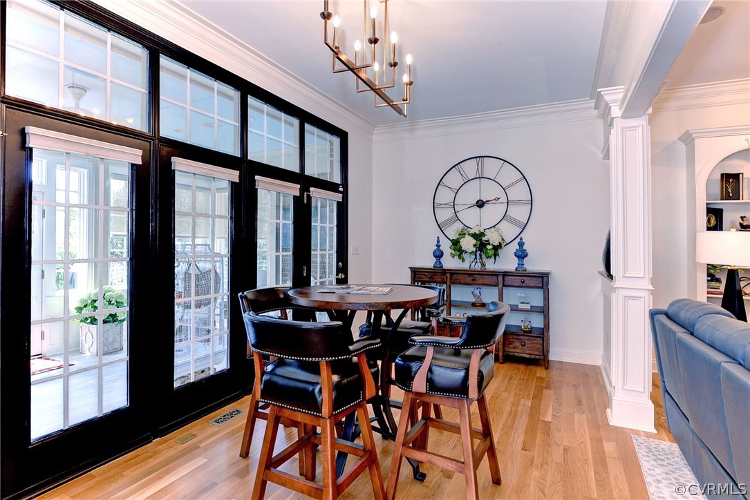 205 Portmarnoch Williamsburg, VA 23188 - Photo 19 of 49 a view of a dining room with furniture window and wooden floor