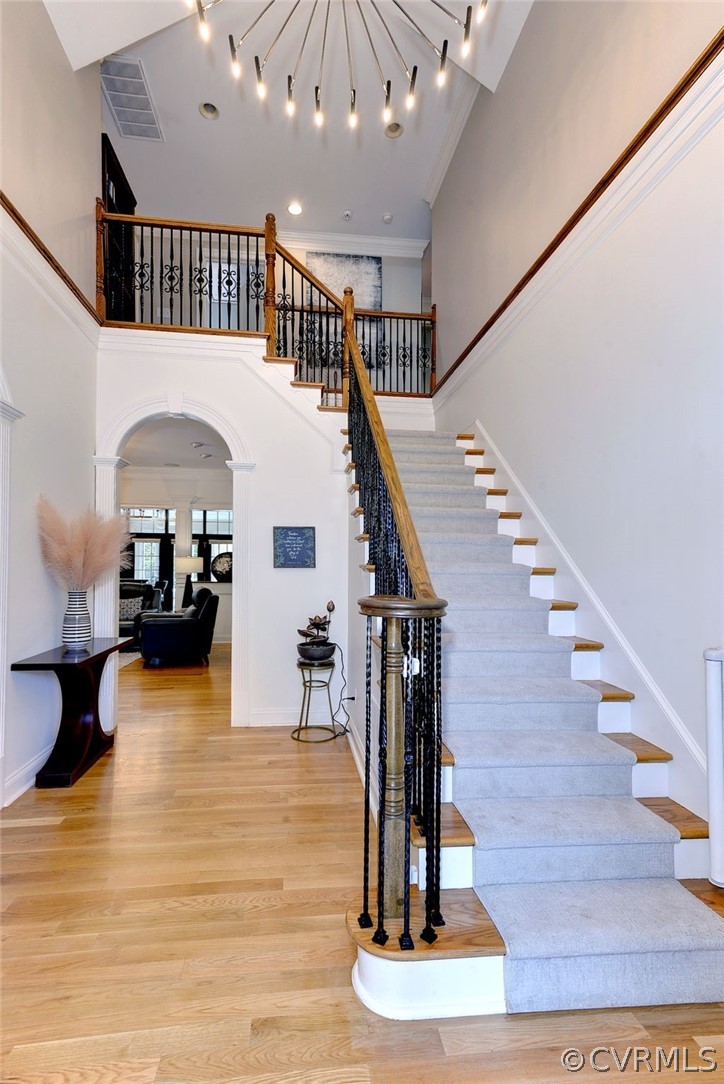 205 Portmarnoch Williamsburg, VA 23188 - Photo 5 of 49 a view of entryway and hall with wooden floor