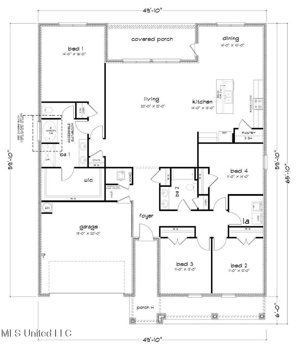 13509 Pond Ridge Way Gulfport, MS 39503 - Photo 35 of 35 DENTON H FE FLOOR PLAN