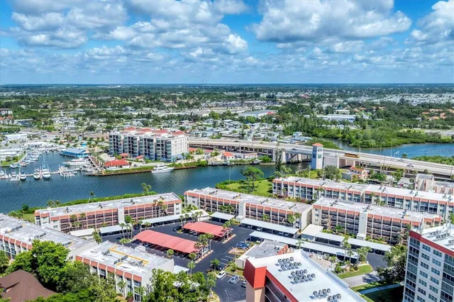 a view of a city with lake