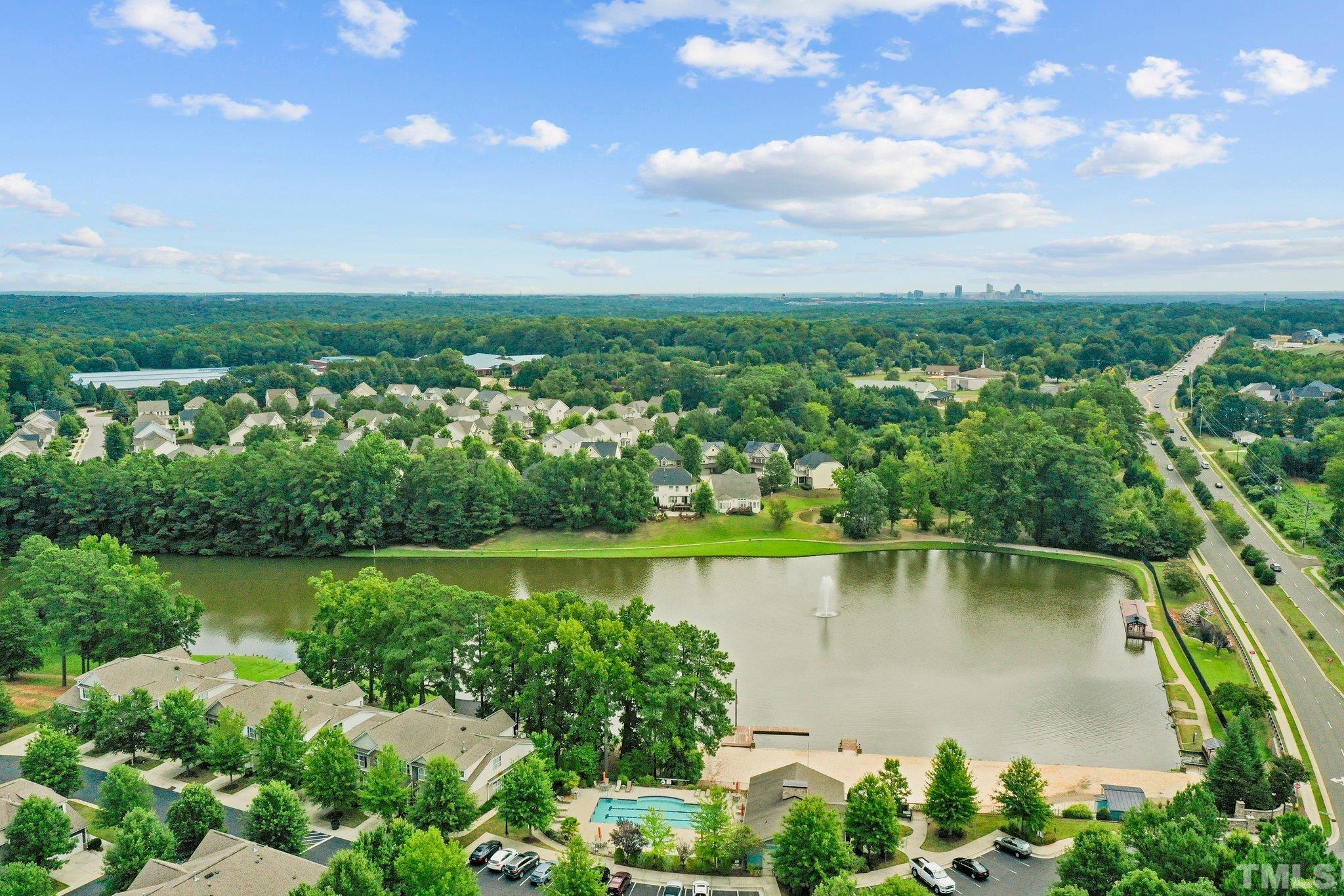 2421 Memory Ridge Drive Raleigh, NC 27606 - Photo 23 of 31 an aerial view of a houses with lake view