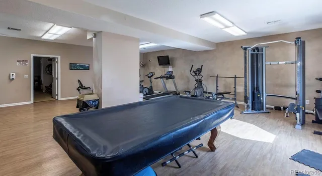 a view of a indoor basketball court