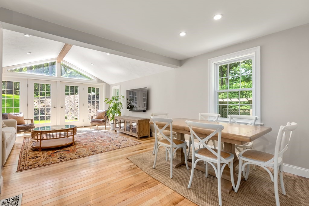 63 Moore Road Wayland, MA 01778 - Photo 11 of 36 a view of a dining room with furniture window and outside view