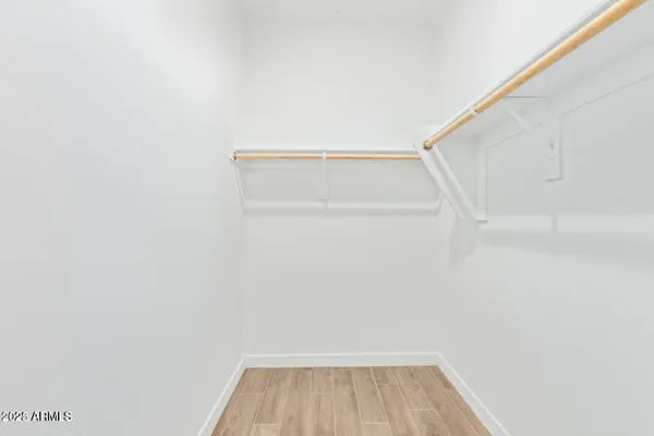 a view of small space with racks on the wall