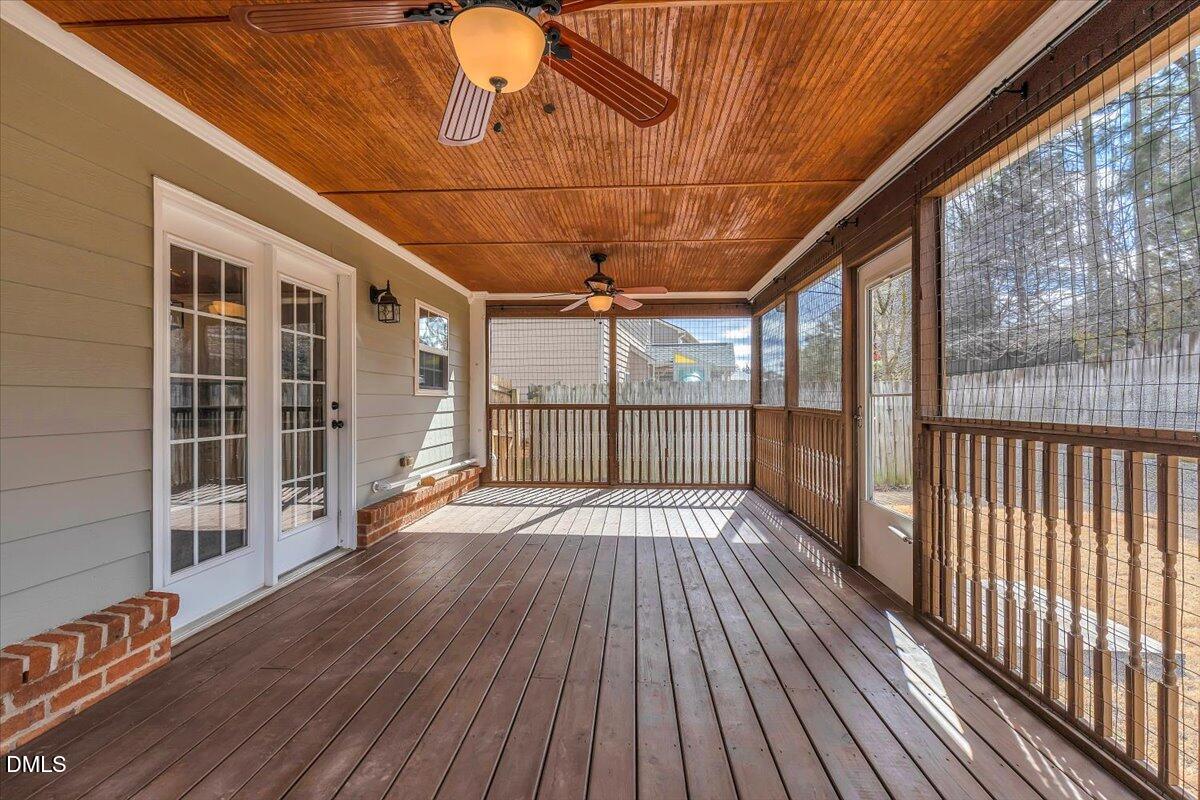 708 Straywhite Avenue Apex, NC 27539 - Photo 26 of 69 a view of porch with wooden floor