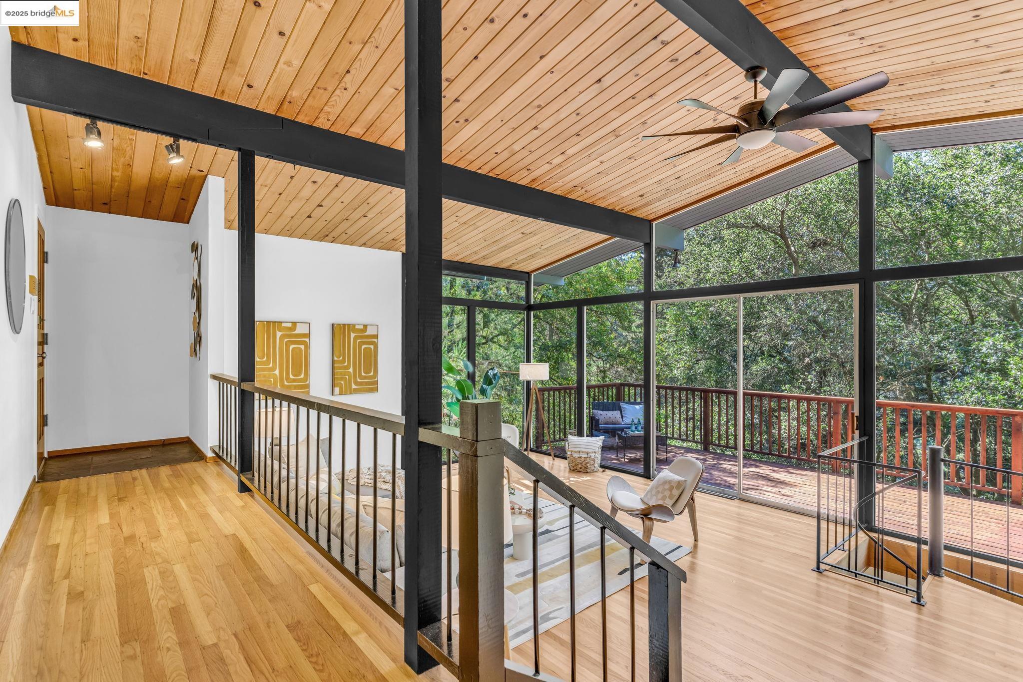 2211 Arrowhead Drive Oakland, CA 94611 - Photo 7 of 52 Wooden terrace featuring ceiling fan