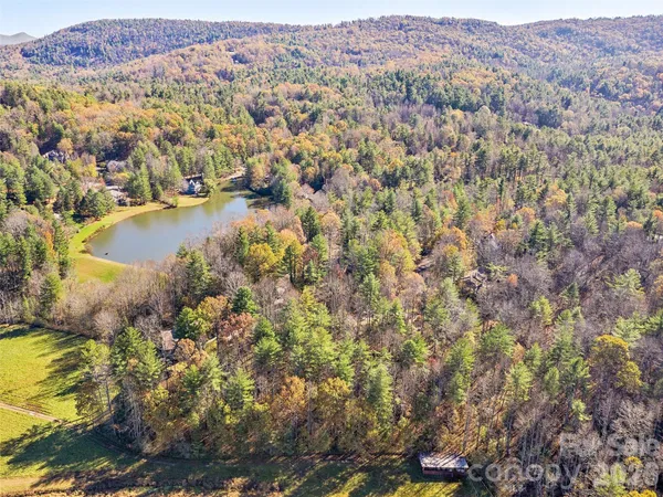 a view of lake and mountain