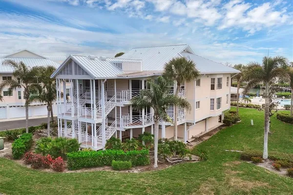 an aerial view of multiple house