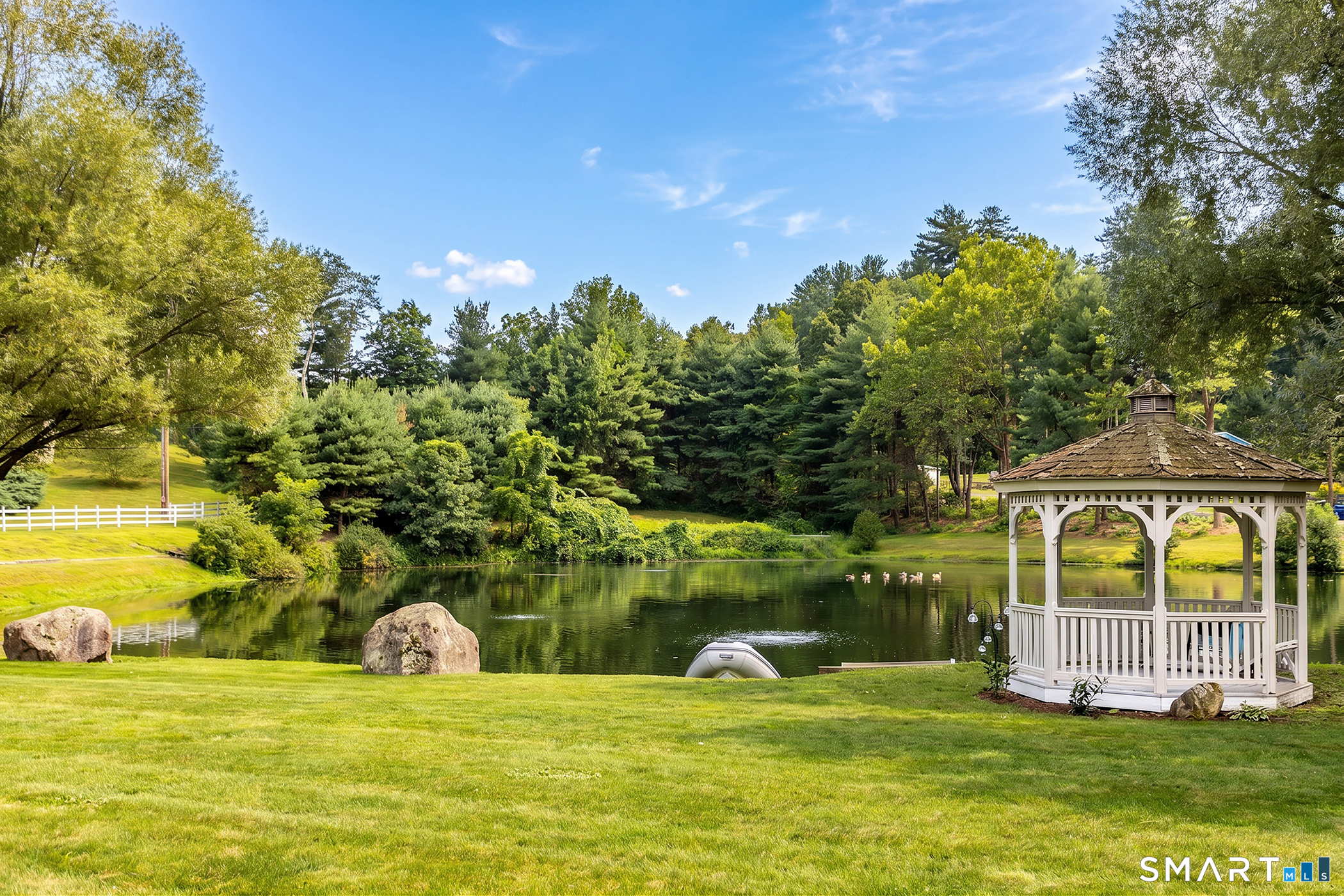 4 Breezy Hill Road Canton, CT 06019 - Photo 35 of 38 Relax in the gazebo at water's edge