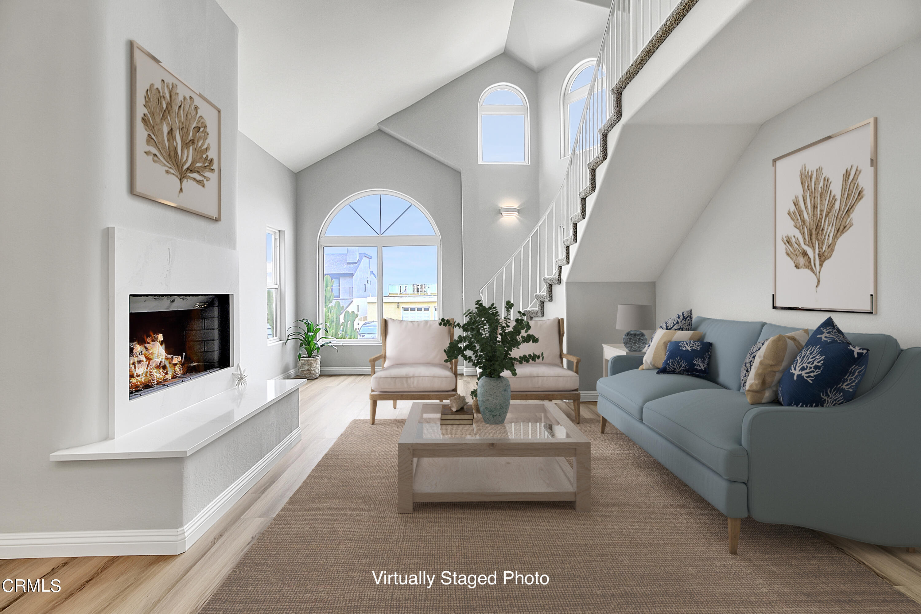 1516 Ocean Drive Oxnard, CA 93035 - Photo 4 of 42 a living room with furniture and a fireplace