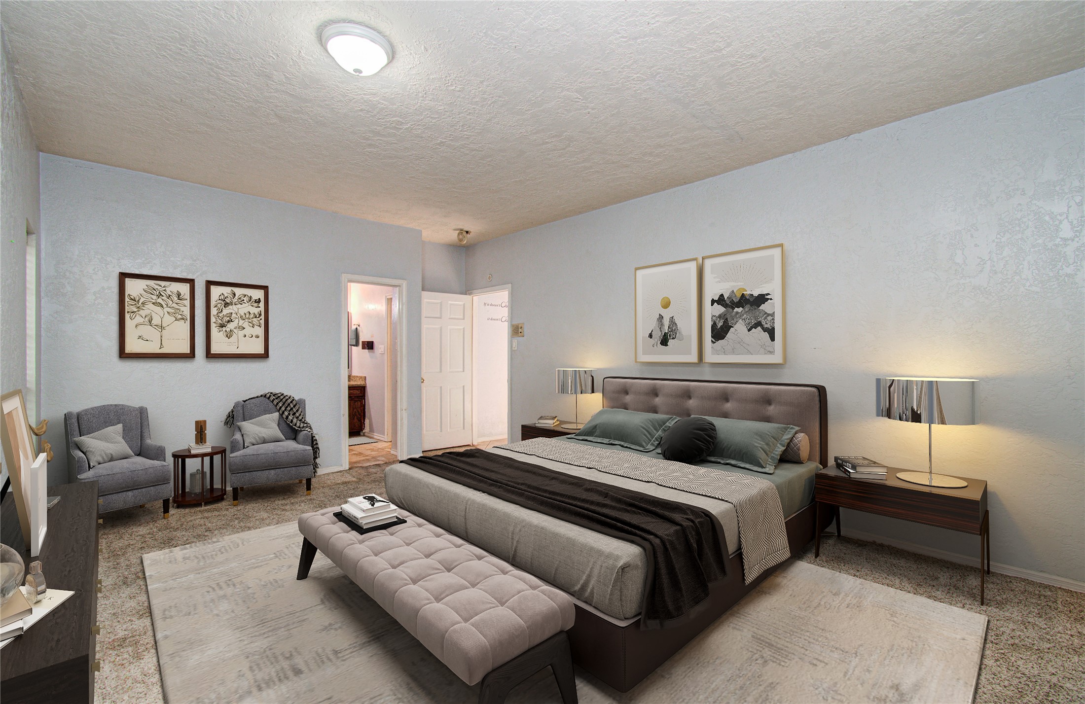 8103 Oak Moss Drive Spring, TX 77379 - Photo 28 of 33 a bedroom with a bed and a couch