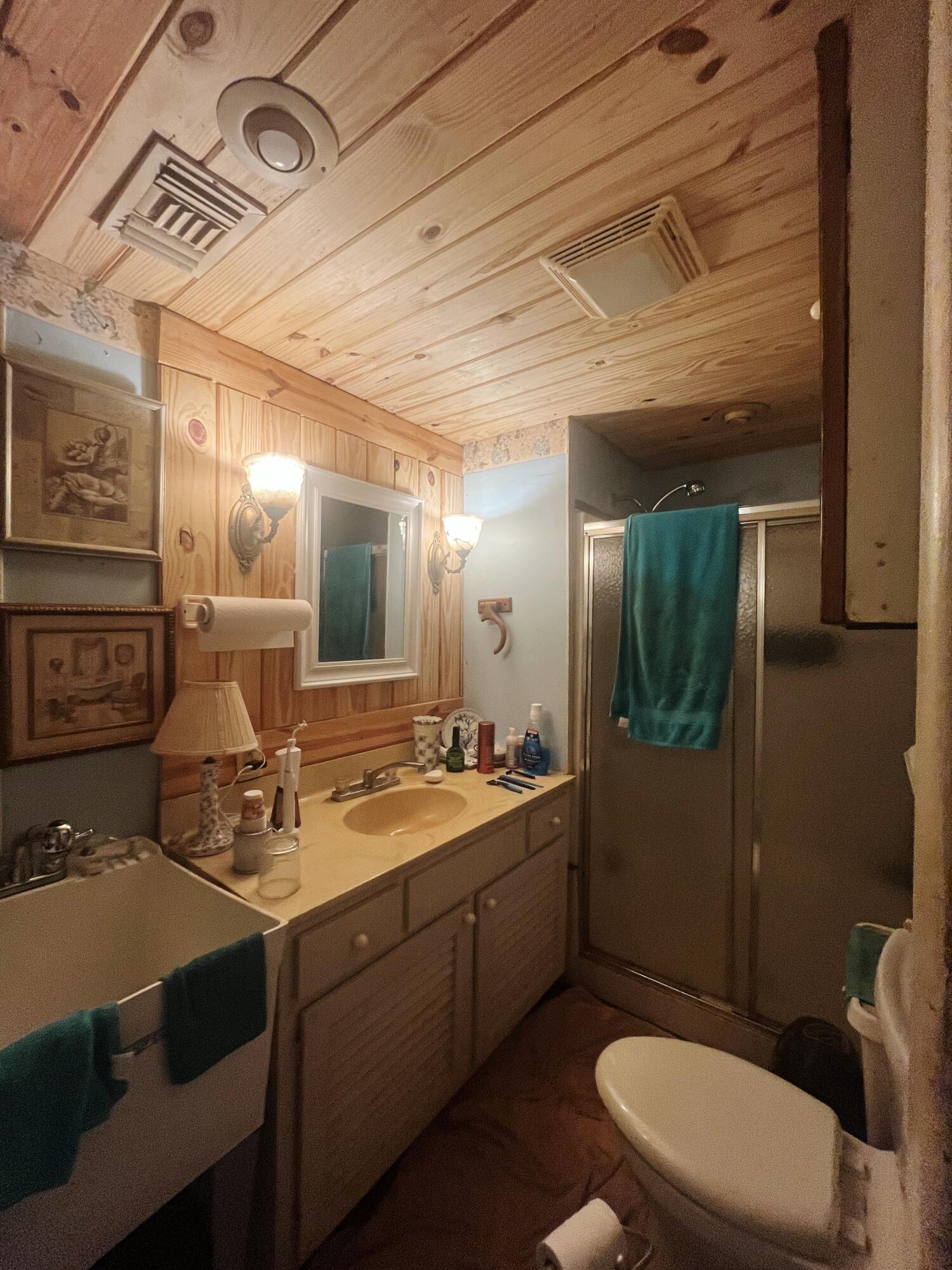 58 Hankins Road Freeport, FL 32439 - Photo 10 of 29 a bathroom with a sink and mirror with toilet