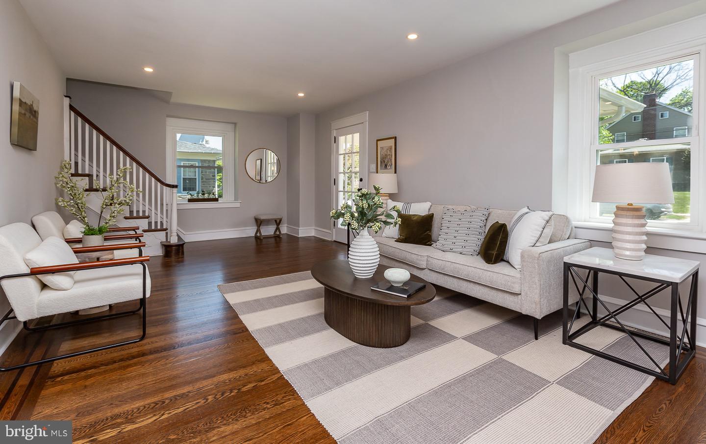 324 Strathmore Road Havertown, PA 19083 - Photo 8 of 53 a living room with furniture and a large window