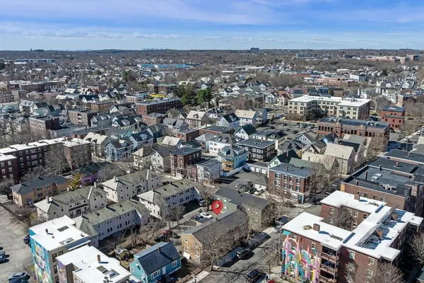 an aerial view of a city