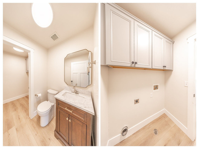 2169 Orchard Pines Loop East Bountiful, UT 84010 - Photo 9 of 32 Combined powder room and laundry area featuring wood-finish flooring
