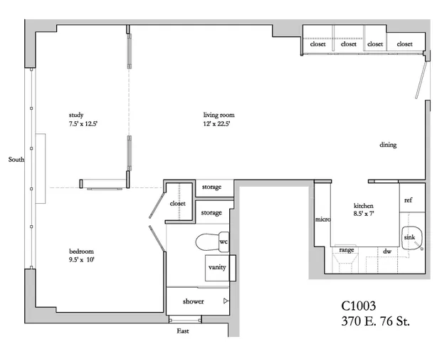 $699,000 | 370 East 76th Street, Unit C1003 | Lenox Hill