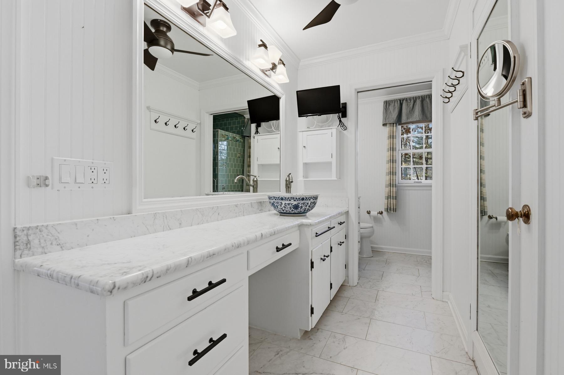 2907 Lawndale Road Finksburg, MD 21048 - Photo 36 of 75 a spacious bathroom with a granite countertop sink mirror and shower