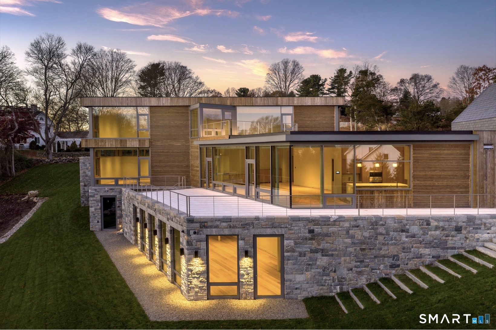 314 Ferry Road Old Lyme, CT 06371 - Photo 3 of 40 Designed and constructed by local firms -Nautilus Architects and Herrle Homes. This remarkable one-of-a-kind property offers an unparalleled blend of modern sensibility and timeless craftsmanship.