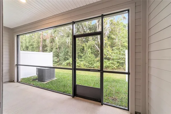 a view of yard from balcony