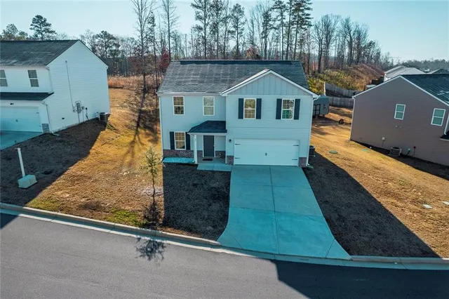 a aerial view of a house